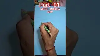 North America map kaise banaye .. #art  #motivation