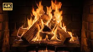 4K Ultra HD Fireplace 🔥 Seamless Luxury Fire Ambience for TV