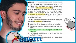 ENEM 2022 PPL - Estudos apontam que o meteorito que atingiu o céu da Rússia em fevereiro de 2013 lib