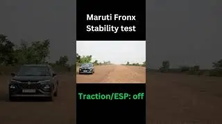 Maruti Fronx stability and body roll test: traction control on vs off #cars #marutisuzuki