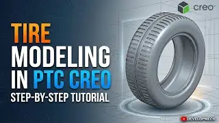 Tire Modeling in PTC Creo | Step-by-Step CAD Tutorial for Beginners & Professionals | DEVELOPMECH