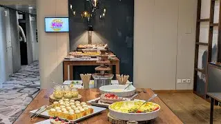Dessert buffet spread at Marriott hotel Zurich Switzerland