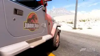 Jogando com o 1992 Jeep Wrangler Sahara Jurassic Park! Forza Horizon 5 | (Notalk)