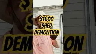 $1600 Shed Demolition! #junkremoval #demolition #money
