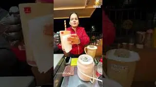Jammu Beautiful girl selling Fruit cream and shake in jammu streets
