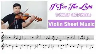 [Free sheet] I See The Light - Tangled (Rapunzel) [Violin Cover Sheet Music]