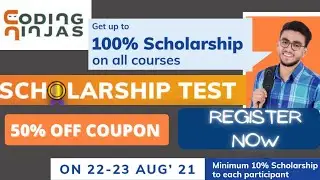 100% OFF On Coding Ninjas Courses | Coding Ninjas Scholarship Test Coupon Code