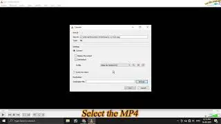 Converting video from MPG to MP4 in VLC media player