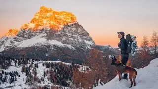 Hiking Alta Via 1 Dolomites With My Dog In Snow