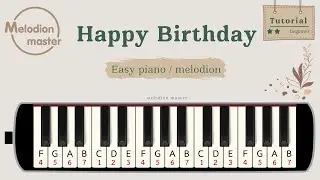 Happy Birthday : Melodion : Easy Piano Tutorial : Sheet Music