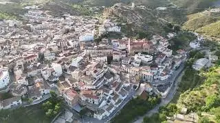 Drone footage of the beautiful town of Lubrin, Almeria, Espana.