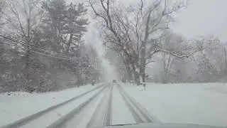 Lake Effect Snow Bands Set Up After Winter Storm Bellamy #Bellamy #lakeeffect 