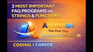 FAQ Programs on Strings & Functions | 3 Most Important Java Programs | AARAMBH