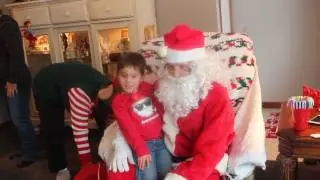 Tino and Talia with Santa