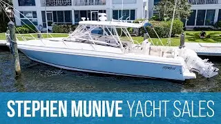 Intrepid 377 Walkaround Powerboat (2008) Triple 300 HP Suzuki Outboard Engines &ndash; Boat Walkthrough