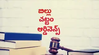Bill, Act, Ordinance meaning & differences || polity in telugu