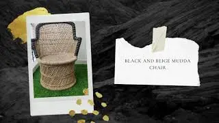 Black and Beige Mudda Chair Set