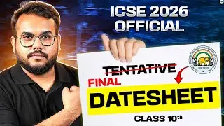 ICSE Official Date Sheet Out! 🚨 | ICSE Class 10 Datesheet 2026 | Must Watch Exam Update!