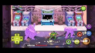 Teenage Mutant Ninja Turtles Shredder's Revenge Boss Tempestra with Donatello