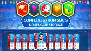 ALL CONFEDERATION SBCs & DUPLICATE STORAGE TIPS ON FIFA 18 WORLD CUP MODE!