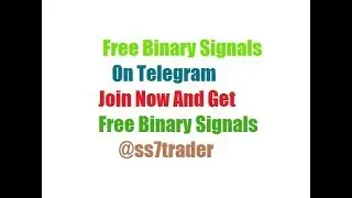 Free Binary Signals On Telegram Join Now | Free | Binary | Signals | Starting 01/01/2019