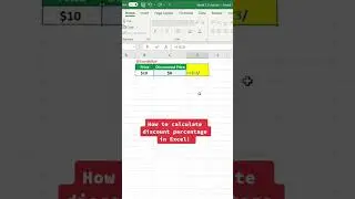 Let&rsquo;s calculate discount percentage in Excel! #excel #accounting #finance