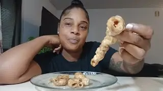 CHINESE CHITTERLING DEEP FRIED MUKBANG