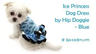 Ice Princess Dog Dress by Hip Doggie - Blue