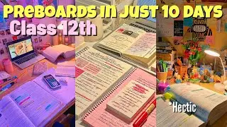 *PREBOARDS* In Just 10 Days 🔥📚💪🏻||Study Vlog ✨📔||Jiyachaurasiya 