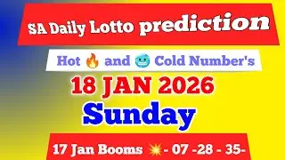 Sa daily lotto prediction of 18 Jan 2026 | South Africa daily lotto Prediction