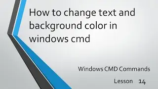 How to change text and background color in windows cmd