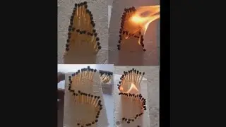 Matchstick Art 🔥/ A and S letter Burning effect 