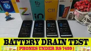 Lava z2 vs Micromax in 1b vs Redmi 9a battery drain test