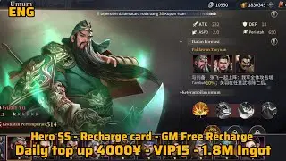 samkok brawl Private Server - Daily top up 4000&yen; - VIP15 - 1.8M Ingot - Yuan card ( X7Game )