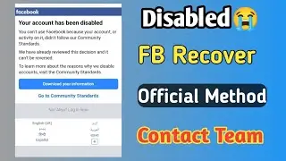 Your account has been disabled || Facebook Go to Community Standards Disabled Solve