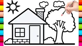 House 🏡 drawing for kids|| Drawing, Painting & Coloring For Kids and Toddlers_ Child Art 🎨#art #kids