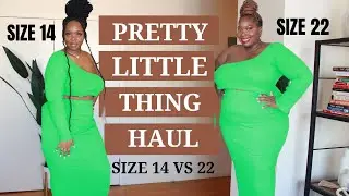 How Pretty Little Thing Fits An Apple Shape & Hourglass Shape | Size 14 VS 22