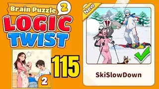 Brain puzzle 2 logic twist level 115 solution walkthrough ( skislowdown ) 