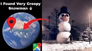 I Found Very creepy Snowman ⛄ On Google Earth 4D Maps 🌎#googleearth #googlemaps #viralvideo 