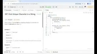 LeetCode 387 | First Unique Character | O(n) Time Explained with code in CPP and JAVA
