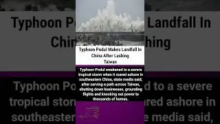 Typhoon Podul Slams China After Taiwan Chaos! 🌪️
