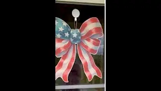 American Flag Wooden Bow