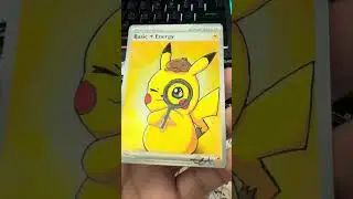 Detective Pikachu 🔍 | Hand-Drawn Pok&eacute;mon Card #pokemon #pokemoncards #art #pikachu