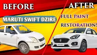 Swift Dzire Full Body Painting Process | Complete Repaint Step by Step | Car Painting Like a Pro 🚘✨