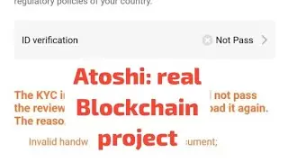 One coin price 36$ dollars || Atoshi Kyc step by step follow #atoshi #sidra