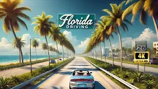 Relaxing Driving Florida 4K | Peaceful Palm Tree Roads, Coastal Views and Calm Scenic Drive