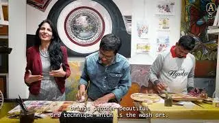 Govinda Wash Art Painting | Handmade Krishna Watercolor Art for Home & Pooja Room