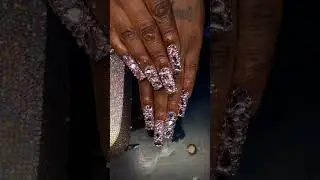 Fully blinged out 🔥🥺 #blingnails