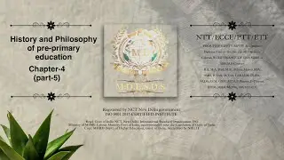 History and Philosophy of pre-primary education 