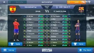 Spain vs FC Barcelona | DLS 2017 | International Cup |